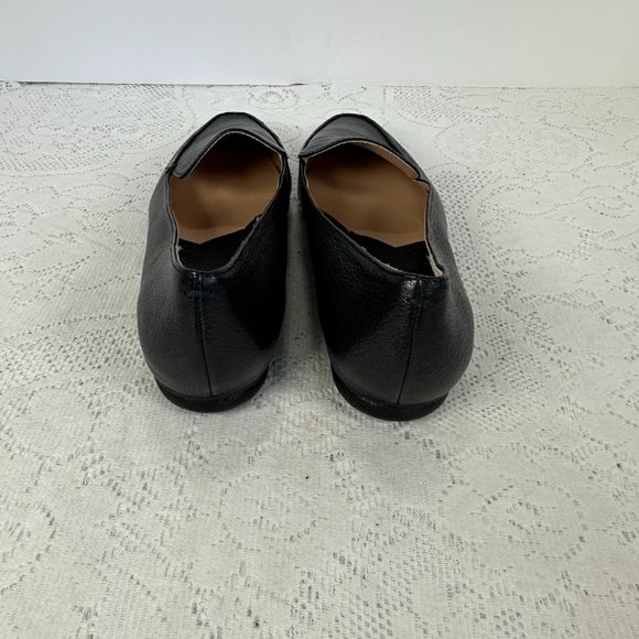 Women's Flats, Classic Franco Sarto, Black Leather Flats, Pumps, size 6M - Picture 5 of 9